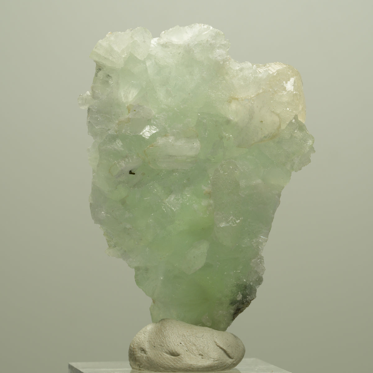 Seltene Prehnit, Calcit Stufe Streep Mine Goboboseb Namibia 53*37*14mm #14646