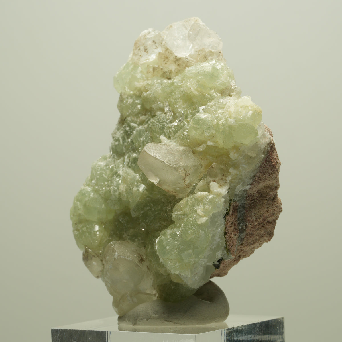 Seltene Prehnit, Epidot, Calcit Stufe Streep Mine Goboboseb Namibia 55*38*22mm #14648