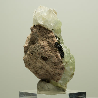 Seltene Prehnit, Epidot, Calcit Stufe Streep Mine Goboboseb Namibia 55*38*22mm #14648