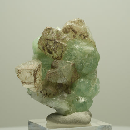 Seltene Prehnit, Epidot, Calcit Stufe Streep Mine Goboboseb Namibia 50*40*24mm #14653