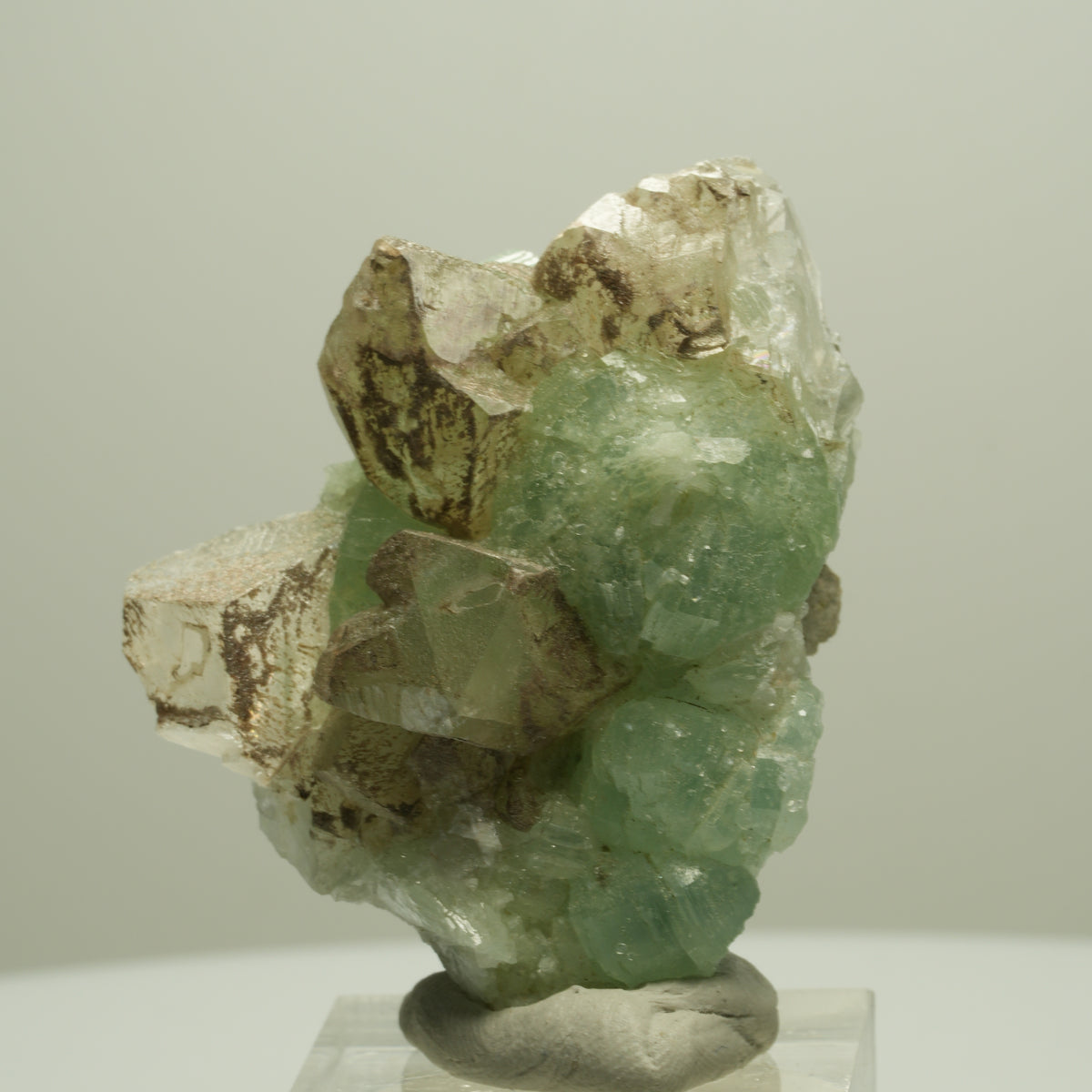 Seltene Prehnit, Epidot, Calcit Stufe Streep Mine Goboboseb Namibia 50*40*24mm #14653