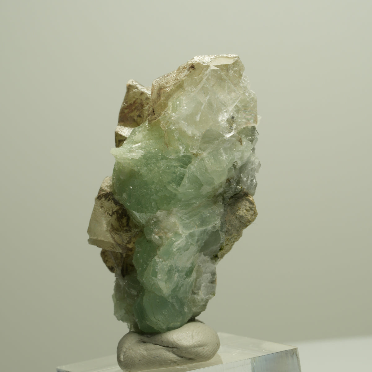 Seltene Prehnit, Epidot, Calcit Stufe Streep Mine Goboboseb Namibia 50*40*24mm #14653