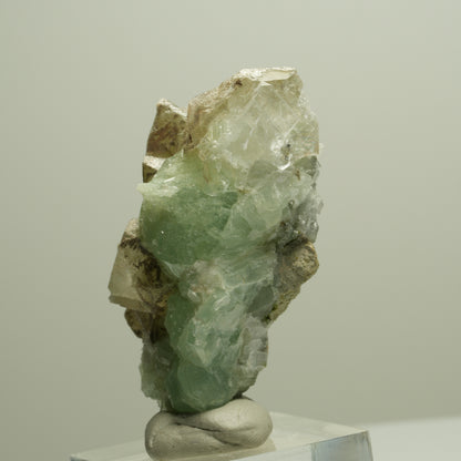 Seltene Prehnit, Epidot, Calcit Stufe Streep Mine Goboboseb Namibia 50*40*24mm #14653