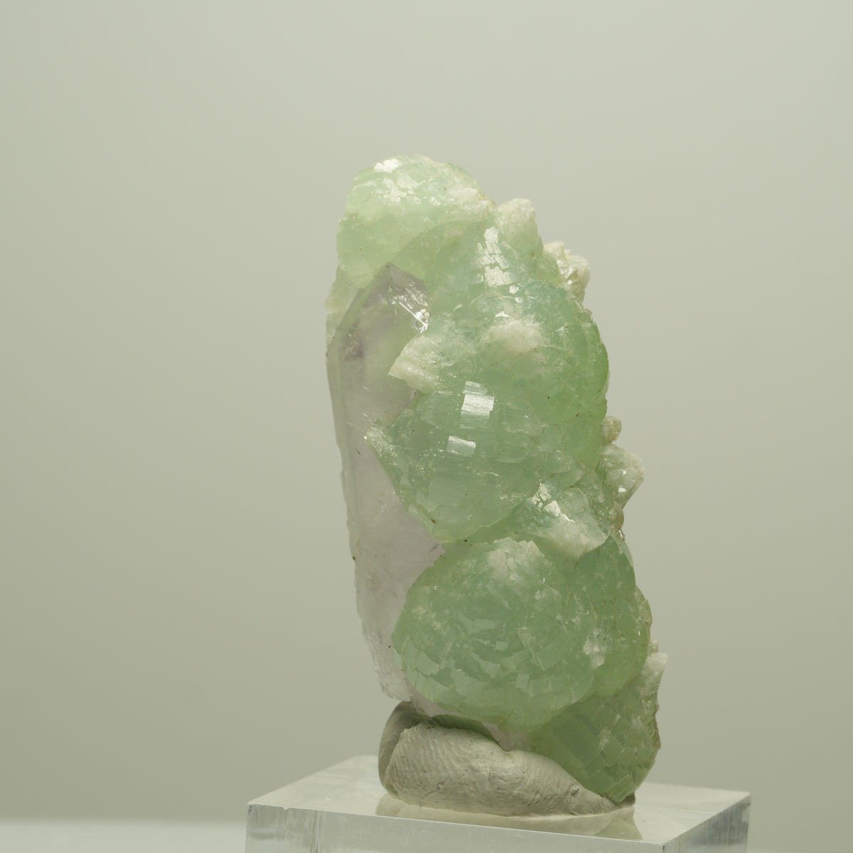 Phantom Amethyst mit Prehnit Streep Mine, Goboboseb, Namibia 49*24*22mm #14655