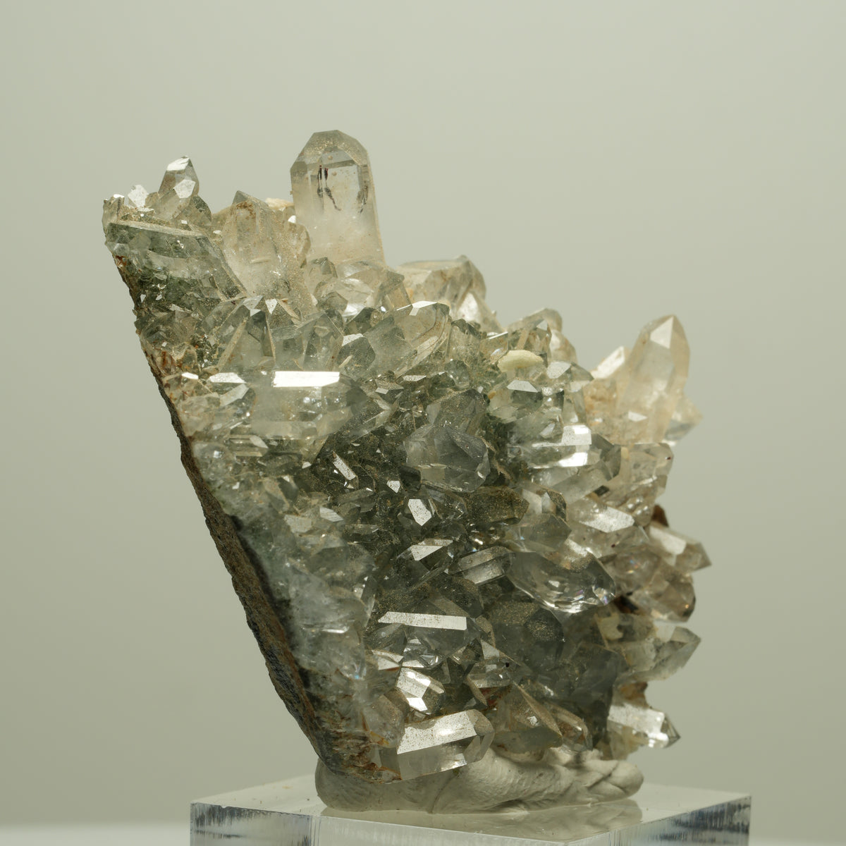 Harlekin Starburst Quarz, Prehnit, Epidot auf Matrix Streep Mine, Namibia 60*48*23mm #14658