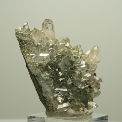 Harlekin Starburst Quarz, Prehnit, Epidot auf Matrix Streep Mine, Namibia 60*48*23mm #14658