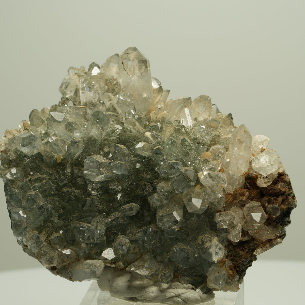 Harlekin Starburst Quarz, Prehnit, Epidot auf Matrix Streep Mine, Namibia 60*48*23mm #14658