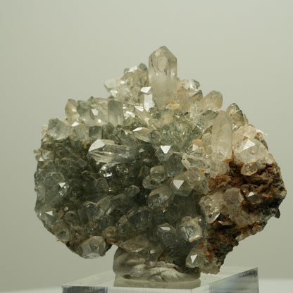 Harlekin Starburst Quarz, Prehnit, Epidot auf Matrix Streep Mine, Namibia 60*48*23mm #14658