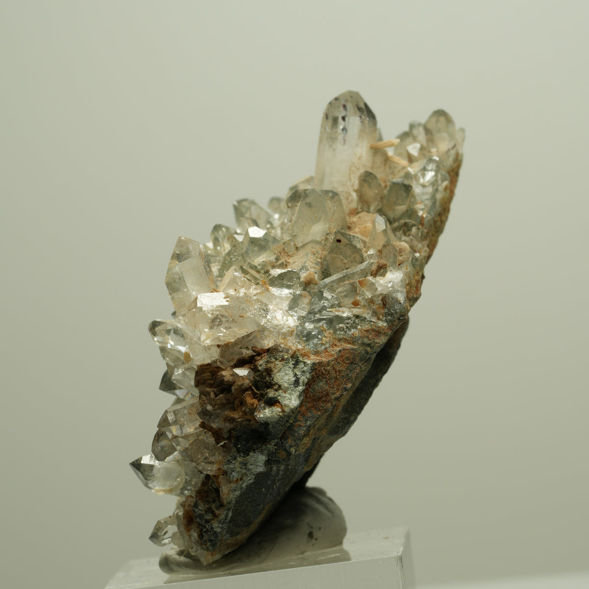 Harlekin Starburst Quarz, Prehnit, Epidot auf Matrix Streep Mine, Namibia 60*48*23mm #14658