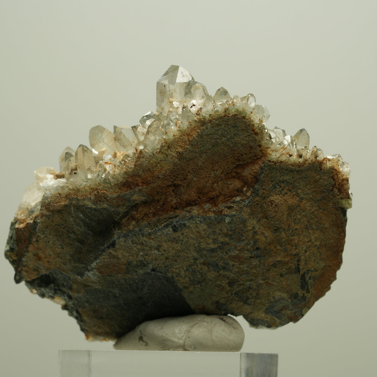 Harlekin Starburst Quarz, Prehnit, Epidot auf Matrix Streep Mine, Namibia 60*48*23mm #14658
