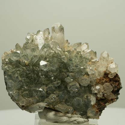 Harlekin Starburst Quarz, Prehnit, Epidot auf Matrix Streep Mine, Namibia 60*48*23mm #14658