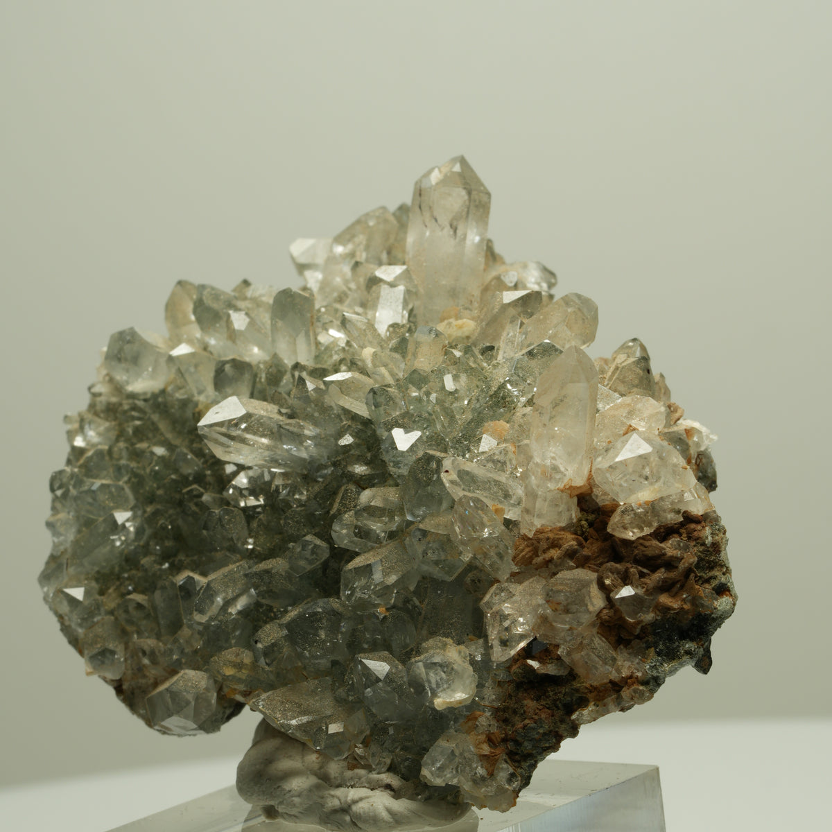 Harlekin Starburst Quarz, Prehnit, Epidot auf Matrix Streep Mine, Namibia 60*48*23mm #14658