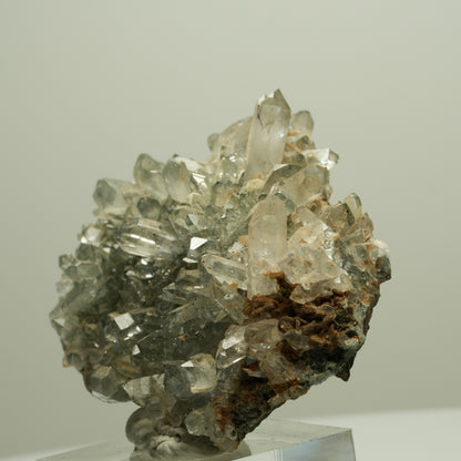Harlekin Starburst Quarz, Prehnit, Epidot auf Matrix Streep Mine, Namibia 60*48*23mm #14658