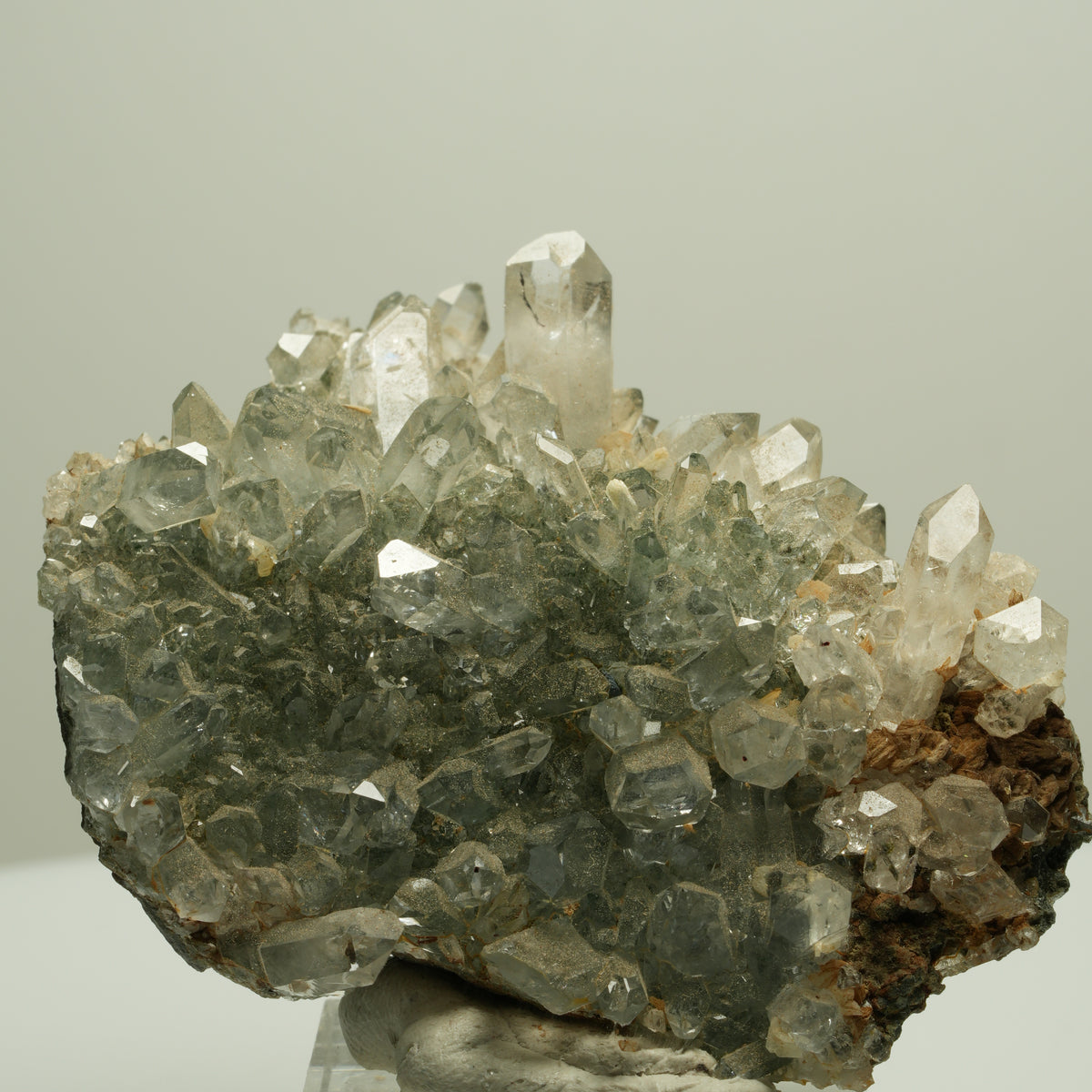 Harlekin Starburst Quarz, Prehnit, Epidot auf Matrix Streep Mine, Namibia 60*48*23mm #14658