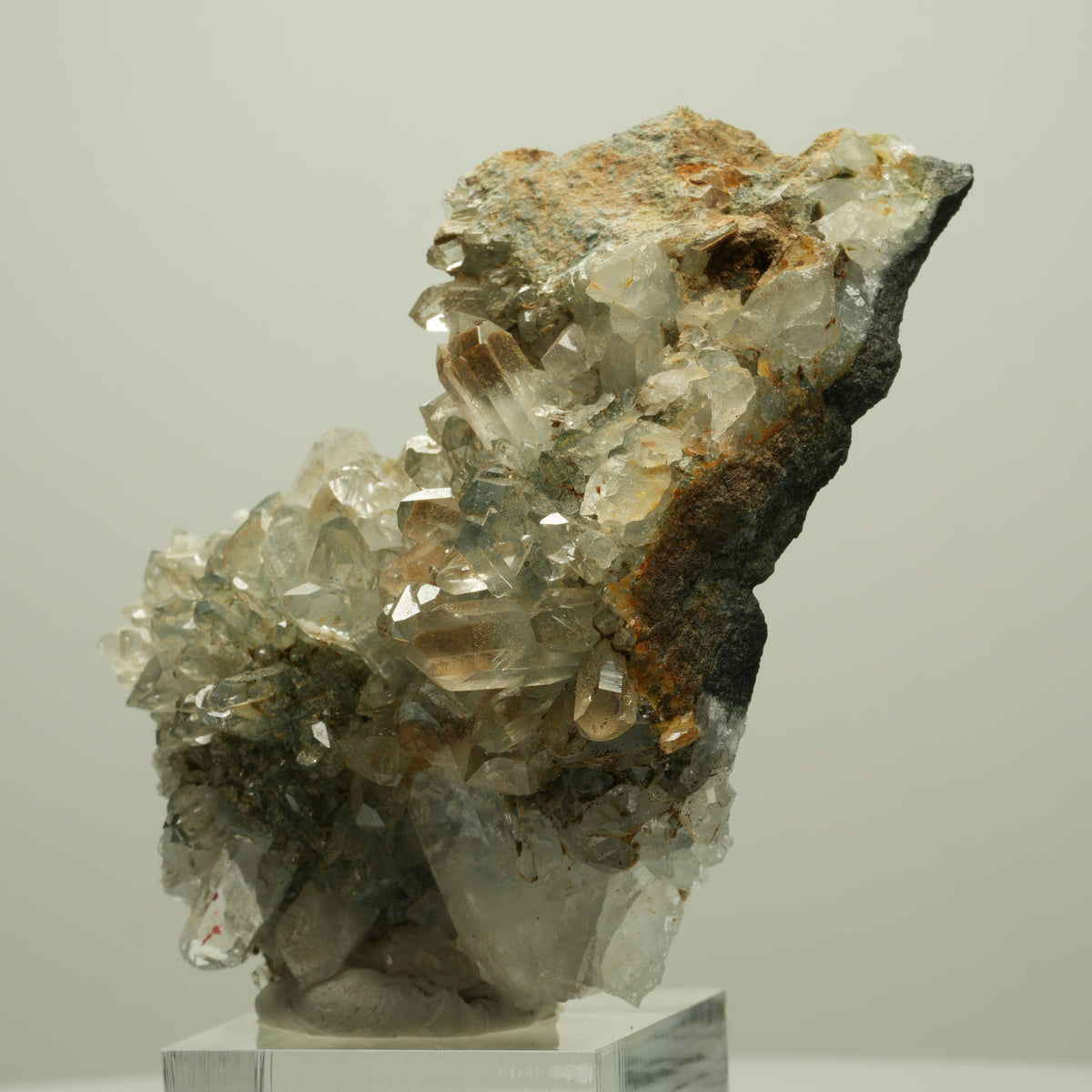 Harlekin Starburst Quarz, Epidot auf Matrix Streep Mine, Namibia 73*48*28mm #14660
