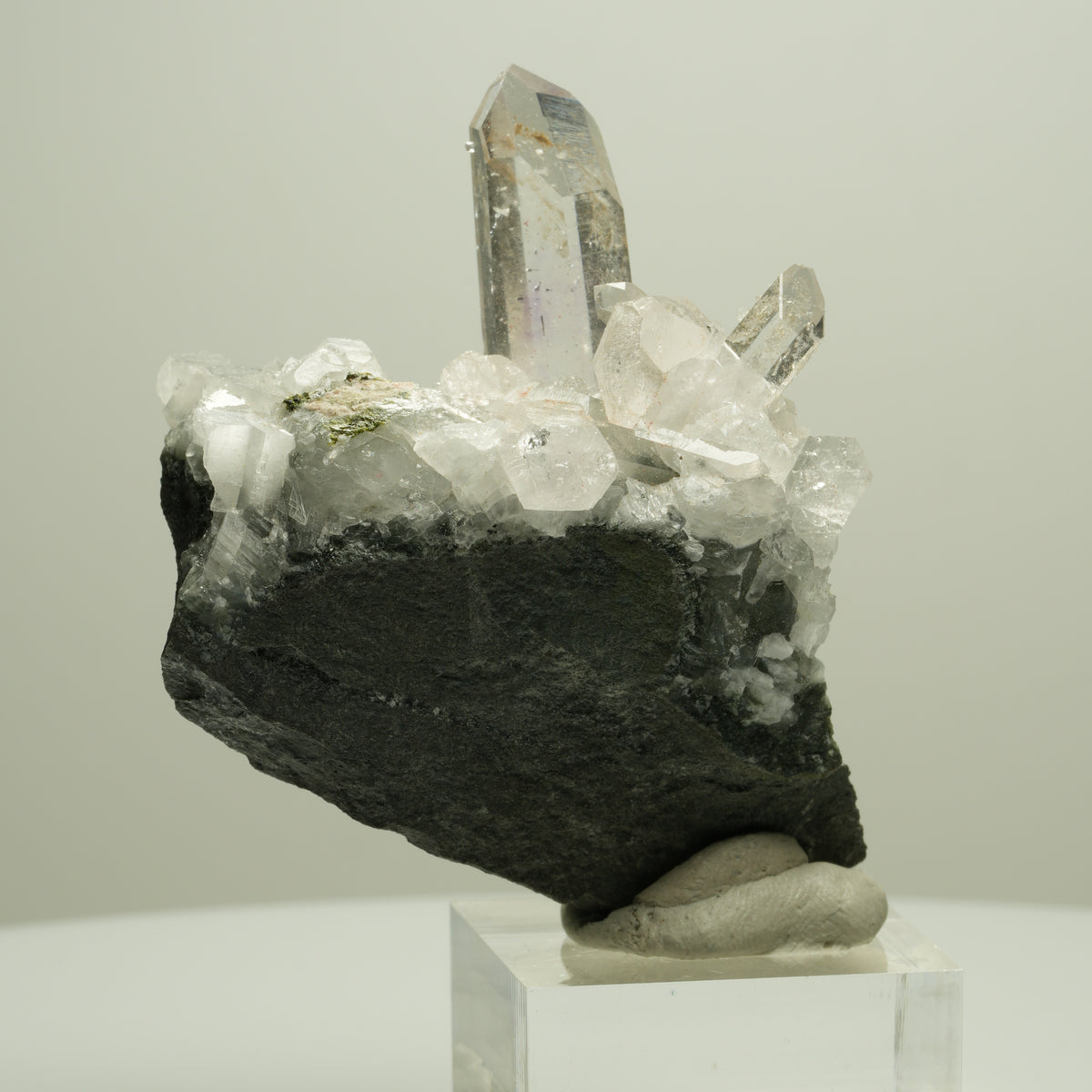 Phantom Amethyst, Epidot auf Matrix Streep Mine Goboboseb Namibia 61*54*30mm #14663