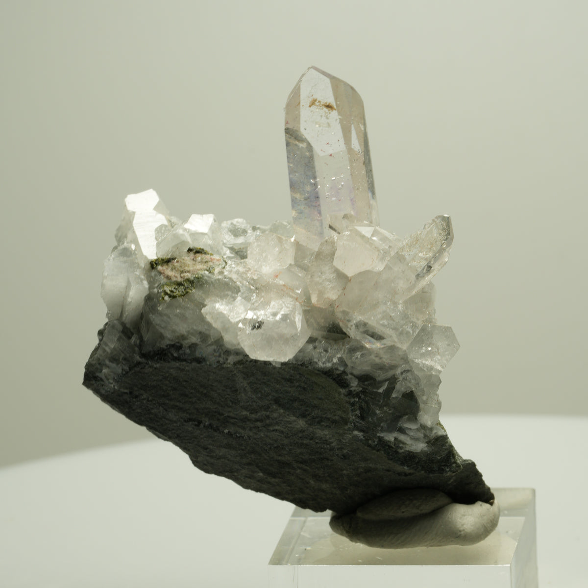 Phantom Amethyst, Epidot auf Matrix Streep Mine Goboboseb Namibia 61*54*30mm #14663
