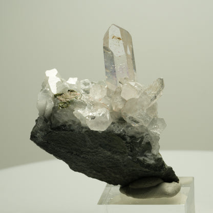 Phantom Amethyst, Epidot auf Matrix Streep Mine Goboboseb Namibia 61*54*30mm #14663