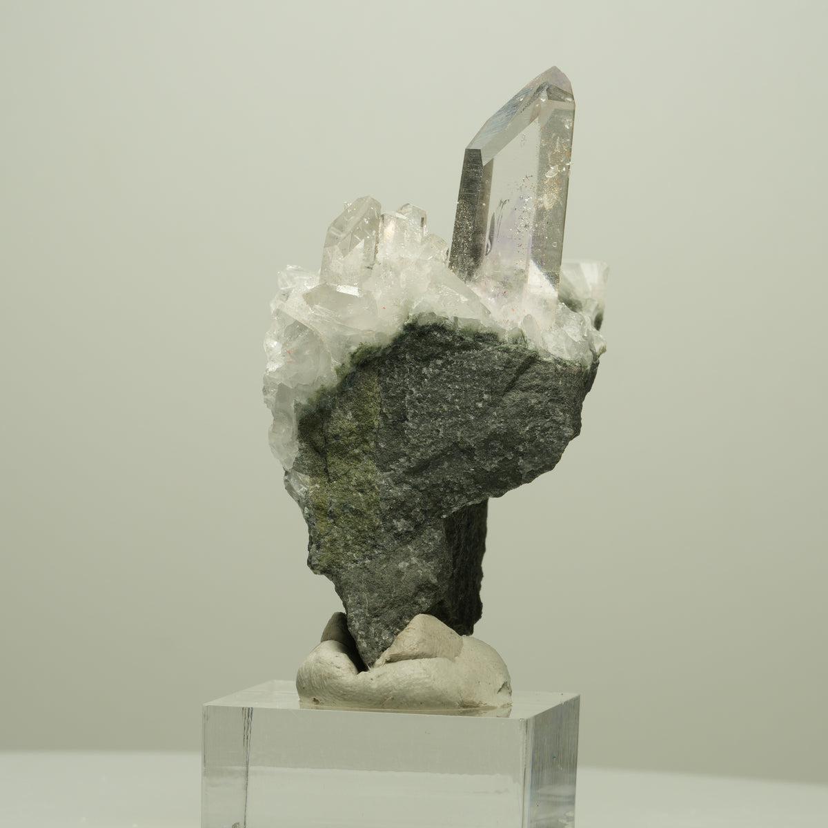 Phantom Amethyst, Epidot auf Matrix Streep Mine Goboboseb Namibia 61*54*30mm #14663