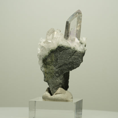Phantom Amethyst, Epidot auf Matrix Streep Mine Goboboseb Namibia 61*54*30mm #14663