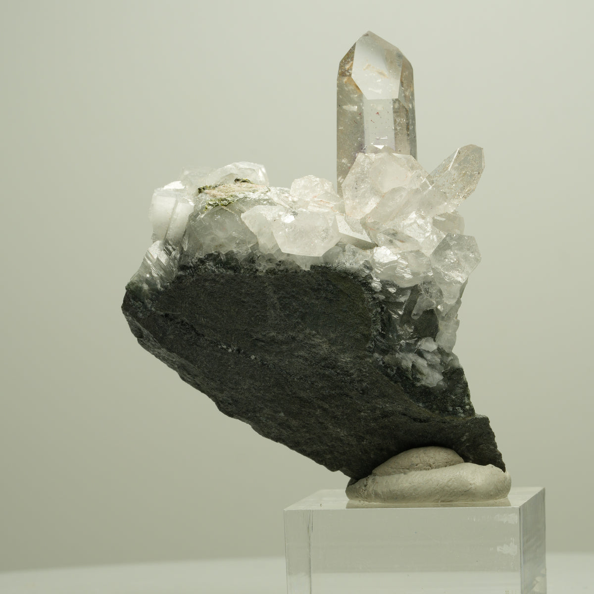Phantom Amethyst, Epidot auf Matrix Streep Mine Goboboseb Namibia 61*54*30mm #14663