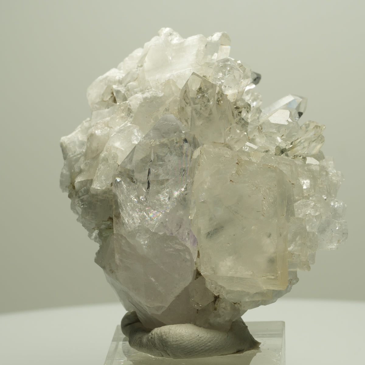 Phantom Amethyst, Calcit, Epidot auf Matrix Stufe Streep Mine Namibia 62*50*34mm #14664