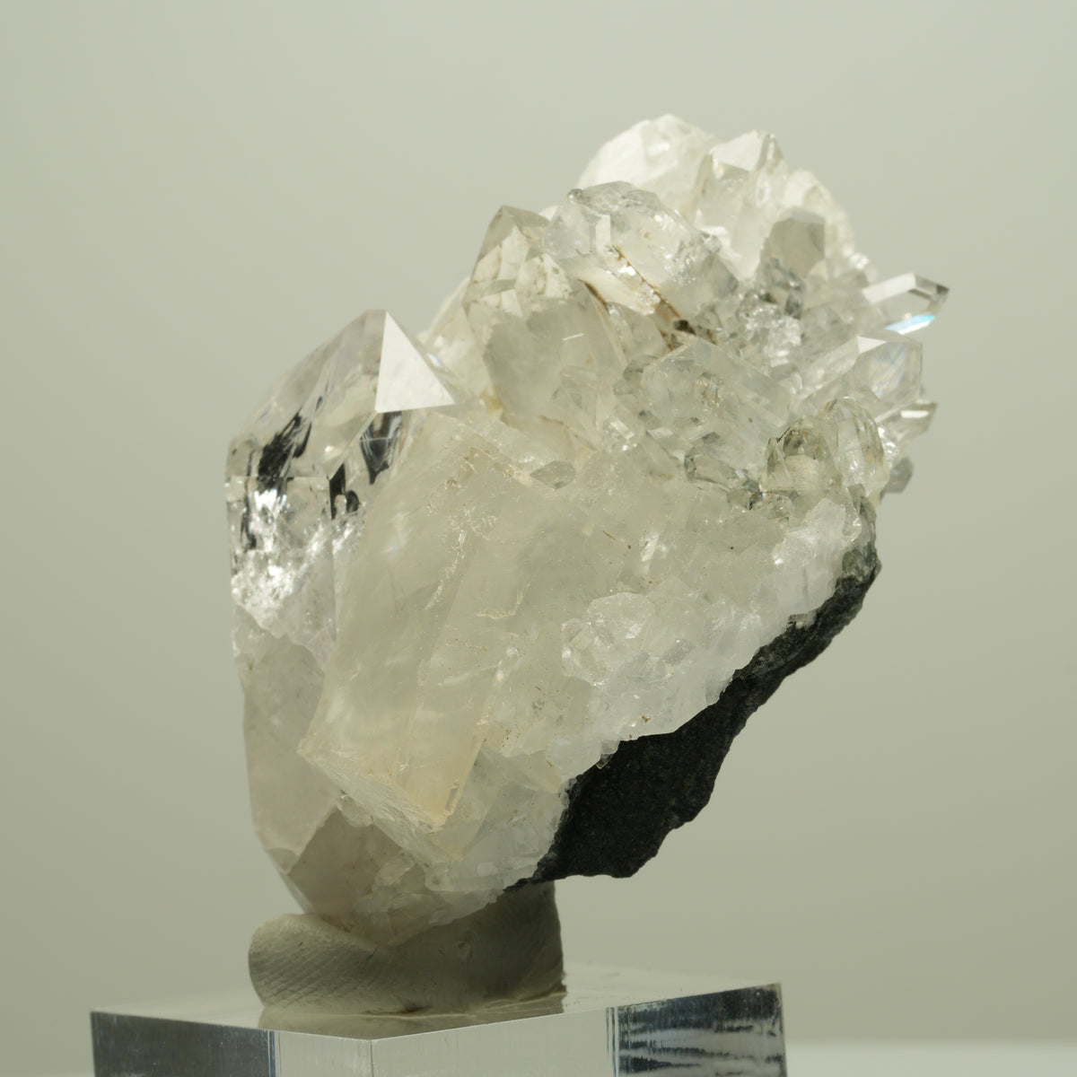 Phantom Amethyst, Calcit, Epidot auf Matrix Stufe Streep Mine Namibia 62*50*34mm #14664