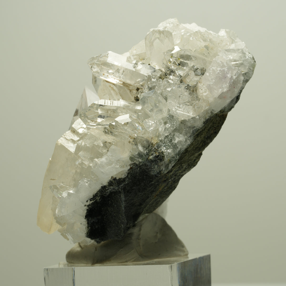 Phantom Amethyst, Calcit, Epidot auf Matrix Stufe Streep Mine Namibia 62*50*34mm #14664