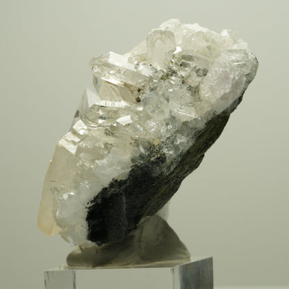 Phantom Amethyst, Calcit, Epidot auf Matrix Stufe Streep Mine Namibia 62*50*34mm #14664