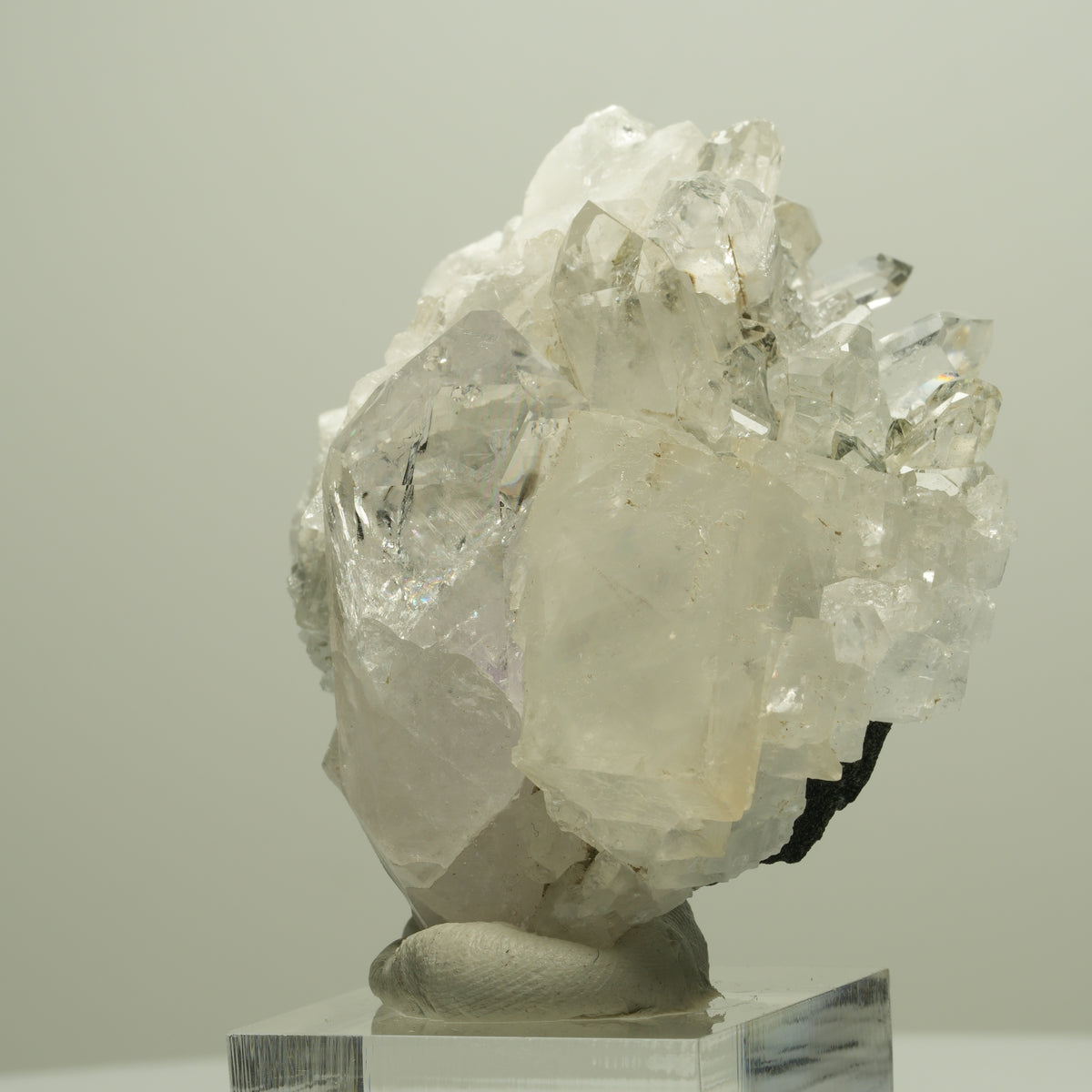 Phantom Amethyst, Calcit, Epidot auf Matrix Stufe Streep Mine Namibia 62*50*34mm #14664