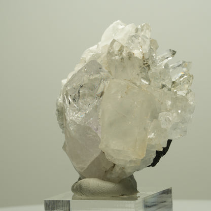Phantom Amethyst, Calcit, Epidot auf Matrix Stufe Streep Mine Namibia 62*50*34mm #14664