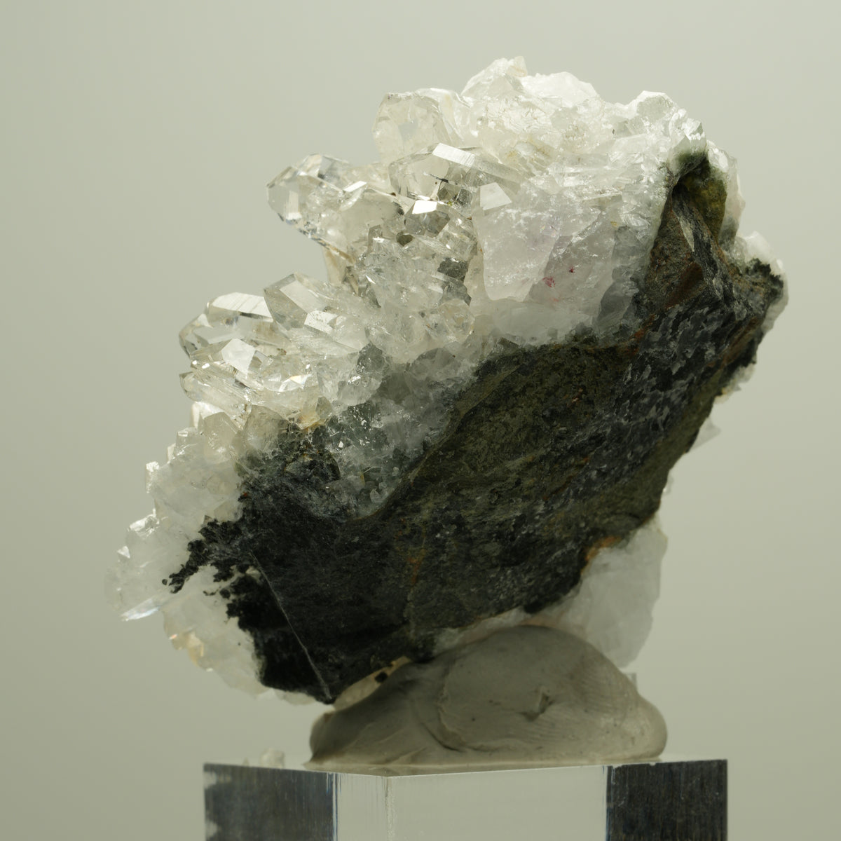 Phantom Amethyst, Calcit, Epidot auf Matrix Stufe Streep Mine Namibia 62*50*34mm #14664