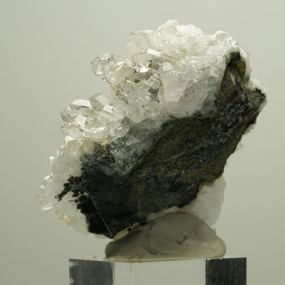 Phantom Amethyst, Calcit, Epidot auf Matrix Stufe Streep Mine Namibia 62*50*34mm #14664