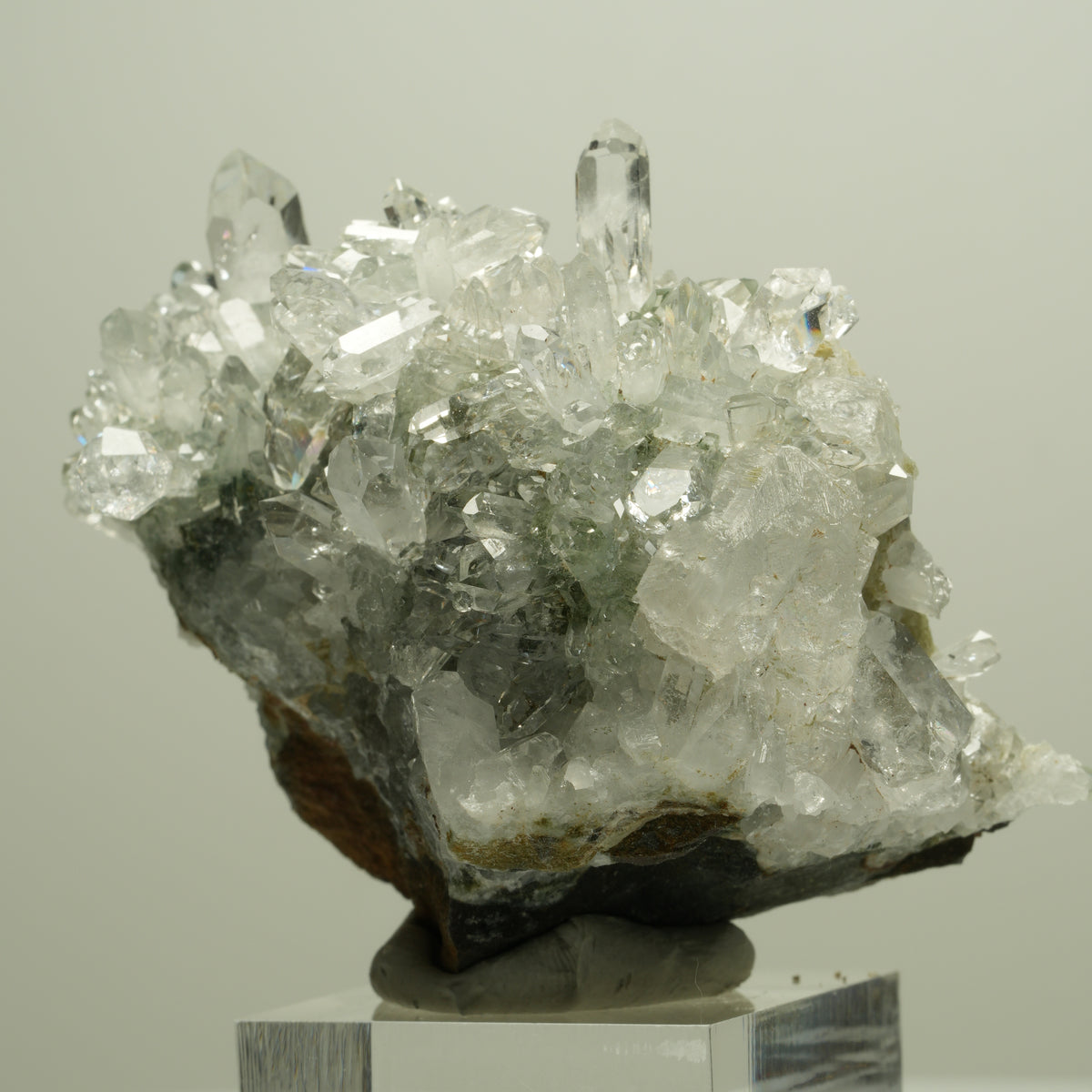 Starburst Quarz, Calcit, Analcim, Epidot auf  Matrix Streep Mine, Namibia 67*46*39mm #14665