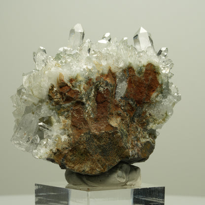 Starburst Quarz, Calcit, Analcim, Epidot auf  Matrix Streep Mine, Namibia 67*46*39mm #14665