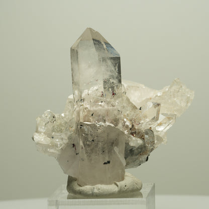 Harlekin Quarz, Prehnit, Calcit auf Matrix Streep Mine, Namibia 63*51*37mm #14666