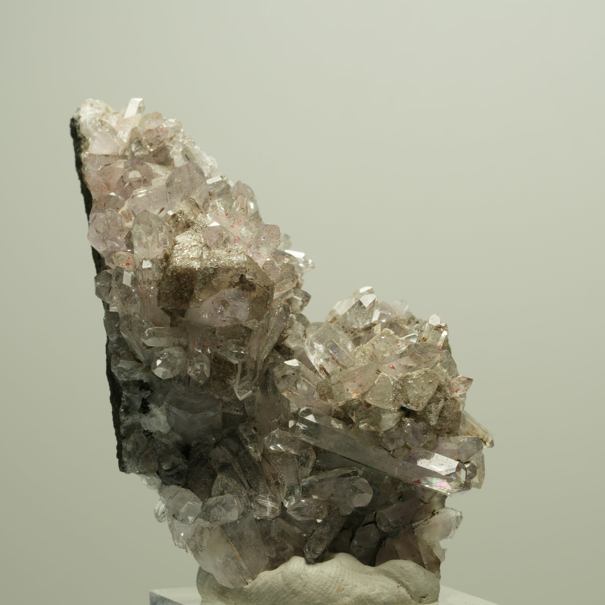 Harlekin Starburst Amethyst, Calcit, Epidot auf Matrix Streep Mine Namibia 66*39*27mm #14670