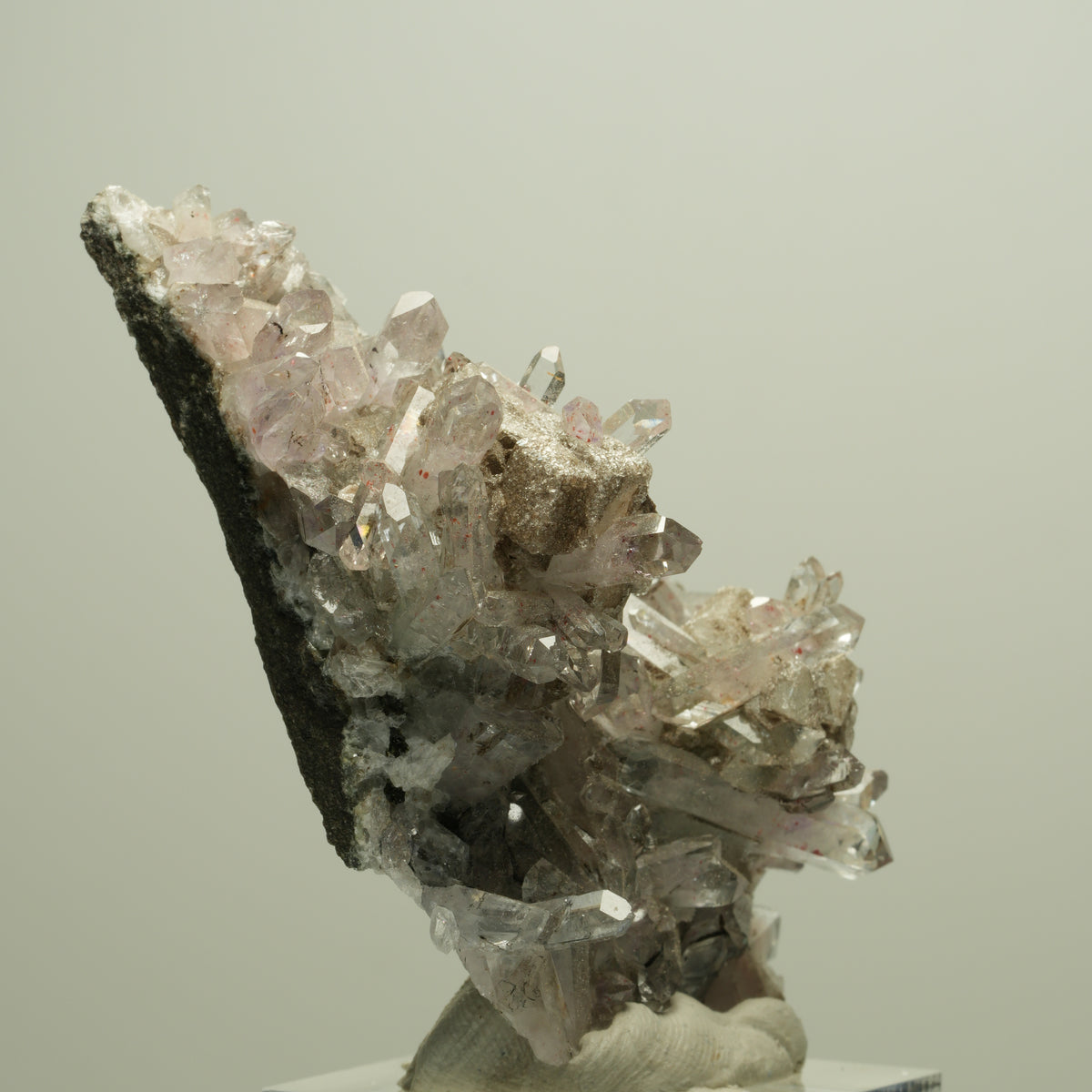 Harlekin Starburst Amethyst, Calcit, Epidot auf Matrix Streep Mine Namibia 66*39*27mm #14670