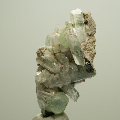 Harlekin Quarz, Prehnit, Analcim, Epidot auf Matrix Streep Mine, Namibia 66*39*24mm #14671