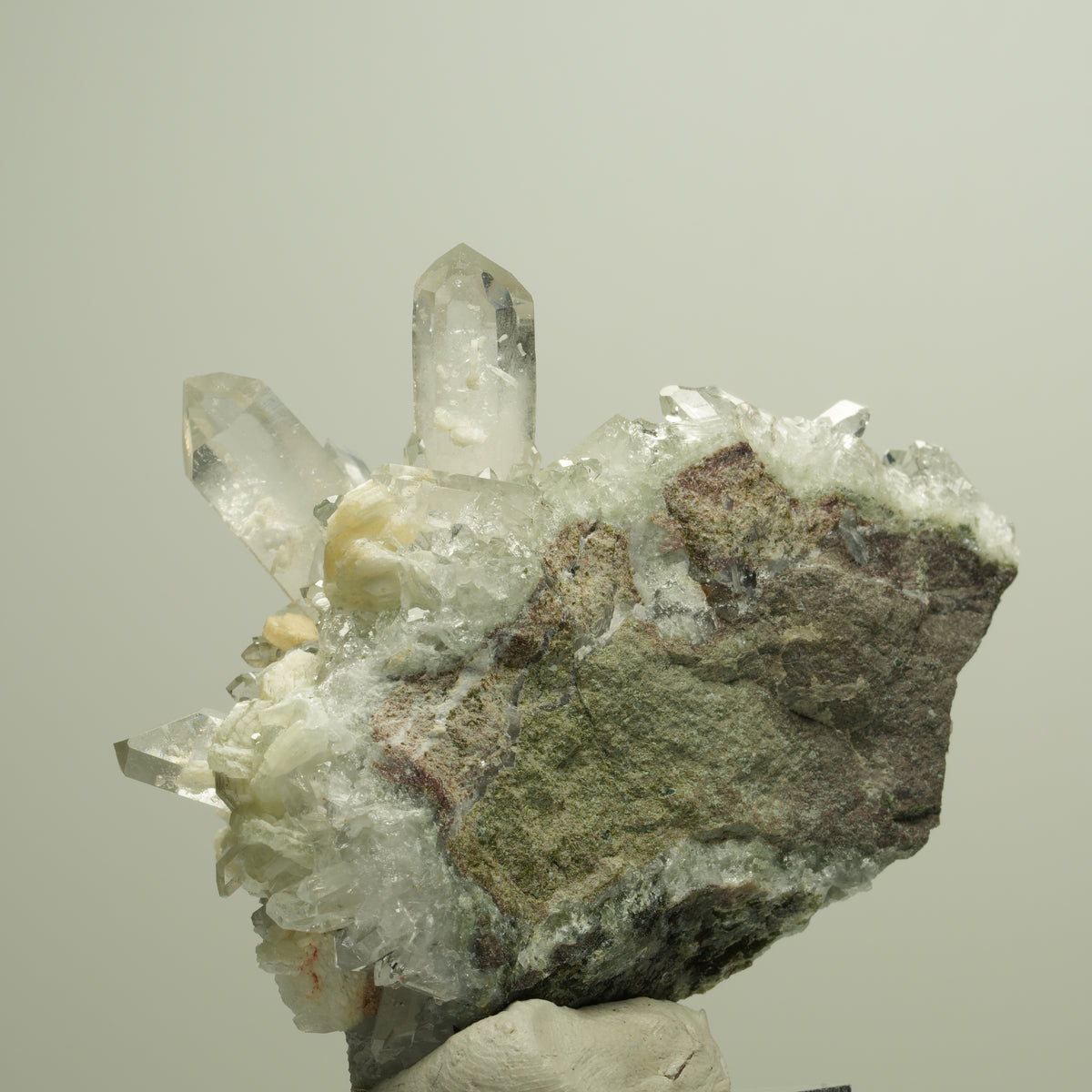 Starburst Quarz, Prehnit, Epidot auf Matrix Streep Mine, Namibia 60*50*34mm #14673