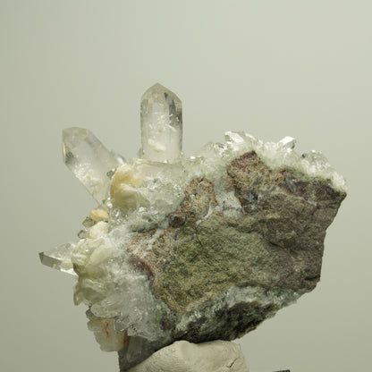 Starburst Quarz, Prehnit, Epidot auf Matrix Streep Mine, Namibia 60*50*34mm #14673