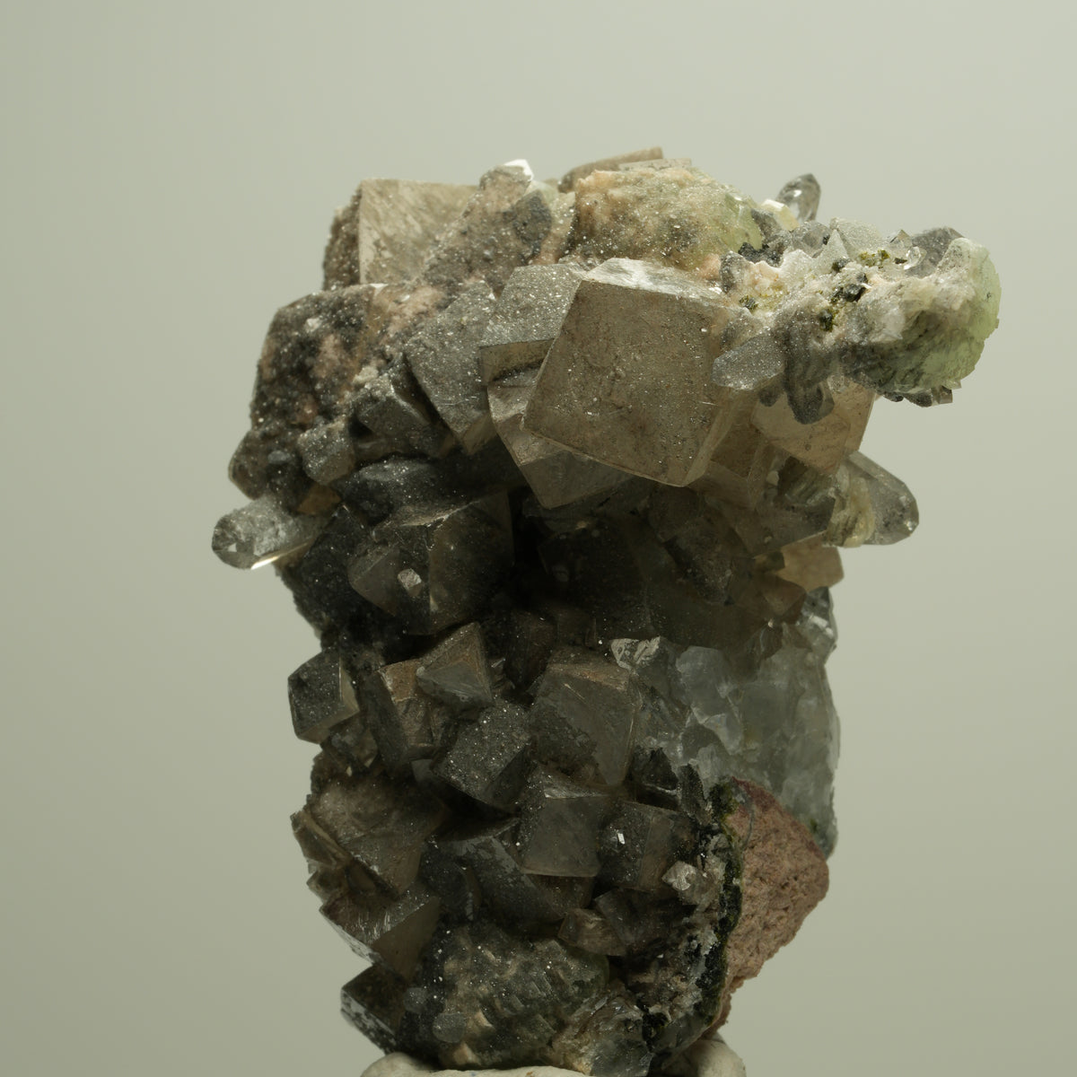 Harlekin Starburst Quarz, Prehnit, Calcit, Epidot, Matrix Streep Mine, Namibia 51*52*36mm #14674