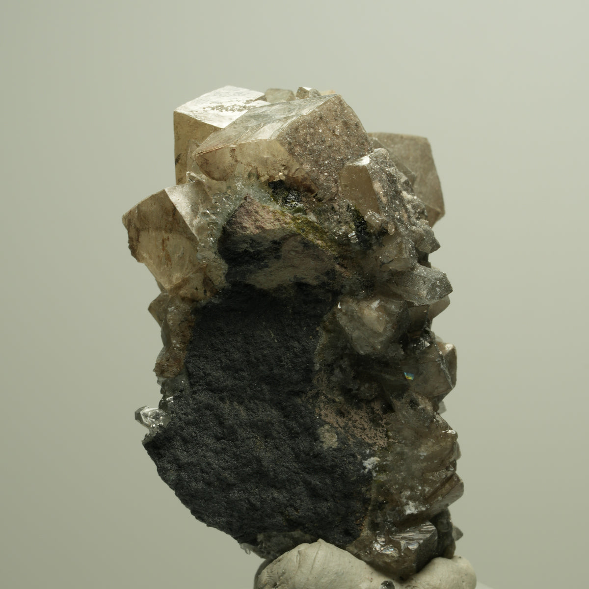 Harlekin Starburst Quarz, Prehnit, Calcit, Epidot, Matrix Streep Mine, Namibia 51*52*36mm #14674
