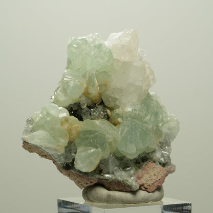 Starburst Quarz, Prehnit, Calcit, Epidot auf Matrix Streep Mine, Namibia 50*50*28mm #14677