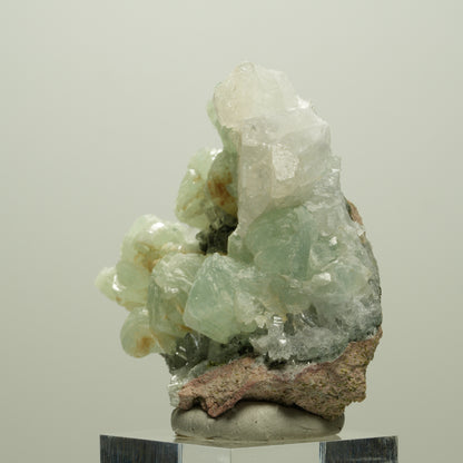 Starburst Quarz, Prehnit, Calcit, Epidot auf Matrix Streep Mine, Namibia 50*50*28mm #14677