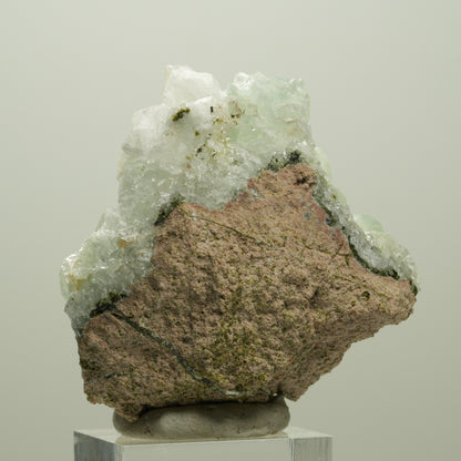 Starburst Quarz, Prehnit, Calcit, Epidot auf Matrix Streep Mine, Namibia 50*50*28mm #14677