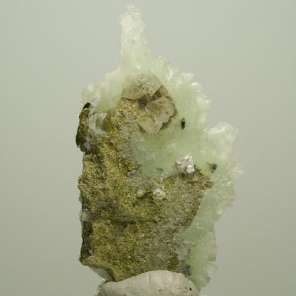 Seltene Prehnit, Epidot, Calcit Stufe Streep Mine Goboboseb Namibia 66*37*17mm #14680