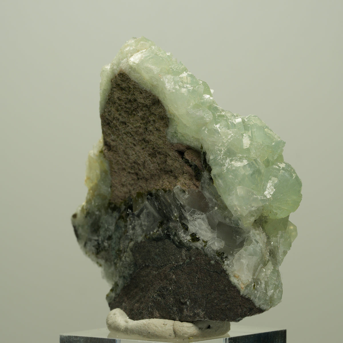 Seltene Prehnit, Analcim, Epidot Stufe Streep Mine Goboboseb Namibia 58*54*26mm #14681