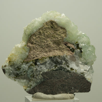 Seltene Prehnit, Analcim, Epidot Stufe Streep Mine Goboboseb Namibia 58*54*26mm #14681