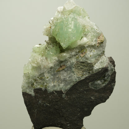 Quarz, Prehnit, Calcit, Analcim, Epidot auf Matrix Streep Mine, Namibia 80*52*31mm #14682